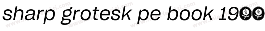 sharp grotesk pe book 19字体转换